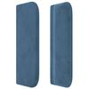 vidaXL T&ecirc;te de lit avec oreilles Bleu fonc&eacute; 203x16x78/88 cm Velours