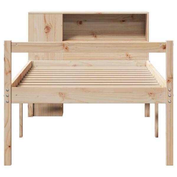 vidaXL Lit bibliothèque sans matelas 90x190 cm bois de pin massif