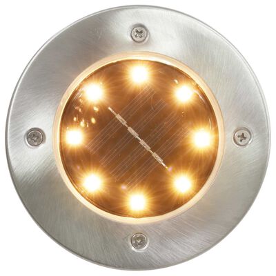 vidaXL Lampe solaire au sol 8 pcs Lumières LED blanches chaudes