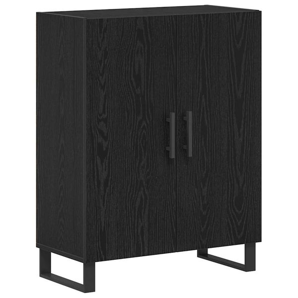 vidaXL Buffet Ch&ecirc;ne noir 69,5 x 34 x 90 cm Bois d'ing&eacute;nierie