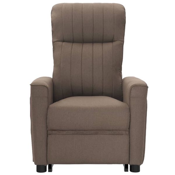 vidaXL Fauteuil de massage Taupe Tissu
