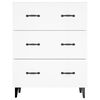 vidaXL Buffet Blanc brillant 69,5x34x90 cm Bois d'ing&eacute;nierie