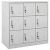 vidaXL Armoire &agrave; casiers Gris clair 90x45x92,5 cm Acier