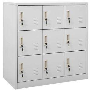 vidaXL Armoire &agrave; casiers Gris clair 90x45x92,5 cm Acier