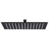 vidaXL Pomme de douche pluie Acier inoxydable 30x30 cm Carr&eacute;e Noir