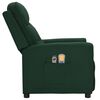 vidaXL Fauteuil &eacute;lectrique de massage Vert fonc&eacute; Tissu