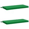 vidaXL Coussins de banc 2 pi&egrave;ces SOEST 2 pc 100 % polyester Vert