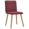vidaXL Chaises &agrave; manger lot de 6 rouge bordeaux tissu