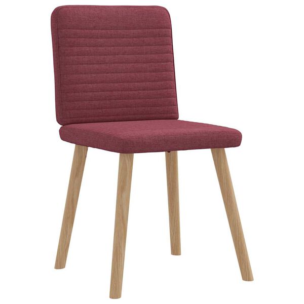 vidaXL Chaises &agrave; manger lot de 6 rouge bordeaux tissu