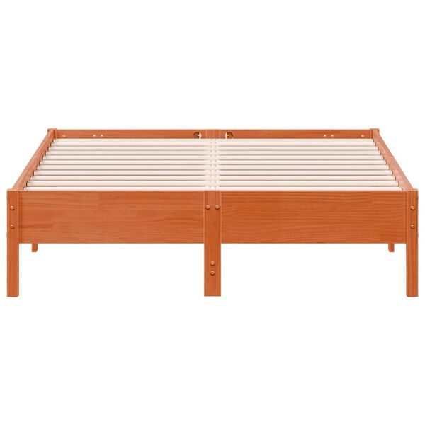 vidaXL Cadre de lit sans matelas cire marron 120x190cm bois pin massif
