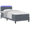 vidaXL Lit &agrave; ressort LED avec matelas Gris fonc&eacute; 80 x 200 cm Velours