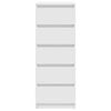 vidaXL Buffet avec tiroirs blanc 37,5x35x99 cm bois d'ing&eacute;nierie