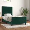 vidaXL Cadre de lit sans matelas vert fonc&eacute; 100x200 cm velours