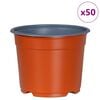 vidaXL Pot &agrave; fleurs 50 pcs C&eacute;ramique &Oslash; 15 x 12,5 cm Plastique