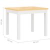 vidaXL Ensemble de table et chaises enfants 4 pcs Blanc et beige MDF