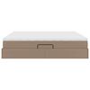 vidaXL Lit avec rangement et matelas Cappuccino 200 x 200 cm