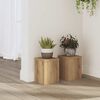 vidaXL Supports pour plantes 2 pcs ch&ecirc;ne artisanal bois d'ing&eacute;nierie
