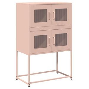 vidaXL Buffet haut rose 68x39x107 cm acier