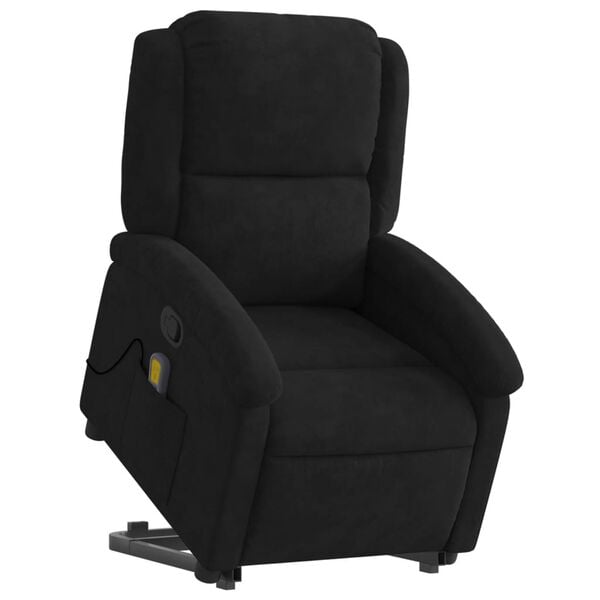 vidaXL Fauteuil de massage inclinable Noir Velours