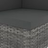 vidaXL Salon de jardin 7 pcs Résine tressée Gris