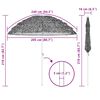 vidaXL Parasol de jardin Naturel 205 x 205 x 210 cm