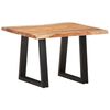 vidaXL Table basse avec bord naturel 60x60x40 cm Bois d'acacia massif