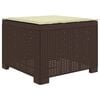 vidaXL Canap&eacute; de jardin 1 place avec coussin look rotin PP Marron
