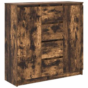 vidaXL Buffet avec tiroirs ch&ecirc;ne fum&eacute; 100,5x35x98,5 cm bois ing&eacute;nierie