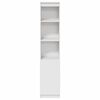 vidaXL Buffet haut blanc 37,5x35x180 cm bois d'ingénierie