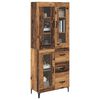 vidaXL Haut Armoire Bois Ancien 69,5 x 34 x 180 cm Bois d'ing&eacute;nierie