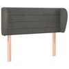 vidaXL T&ecirc;te de lit avec oreilles Gris fonc&eacute; 103x23x78/88 cm Velours