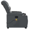 vidaXL Fauteuil inclinable de massage Gris Similicuir