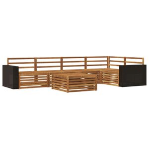 vidaXL Ensemble de canap&eacute;s d'ext&eacute;rieur 6 pcs Naturel 79 x 79 x 37 cm