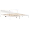 vidaXL Cadre de lit sans matelas blanc 200x200 cm bois massif de pin
