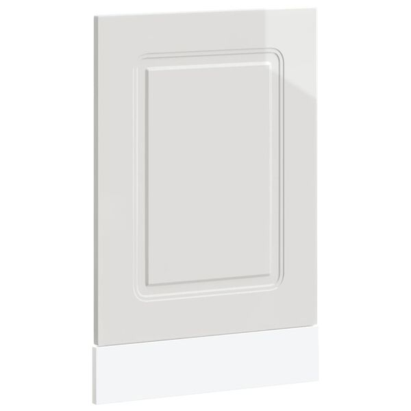 vidaXL Panneau de lave-vaisselle Kalmar blanc brillant 45x1,5x67 cm