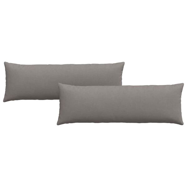 vidaXL Coussins de canap&eacute; 2 pcs Taupe 120 x 40 cm tissu
