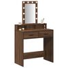 vidaXL Table de Toilette Marron 79 x 41 x 140 cm Bois d'ing&eacute;nierie