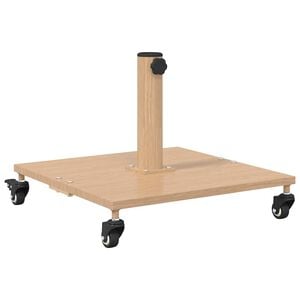 vidaXL Pied de parasol 26.75 kg Bois Clair Carr&eacute; R&eacute;glable