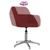 vidaXL Chaises pivotantes à manger lot de 2 Rouge bordeaux Tissu