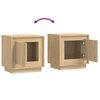vidaXL Tables de chevet 2pcs chêne sonoma 44x35x45cm bois d'ingénierie