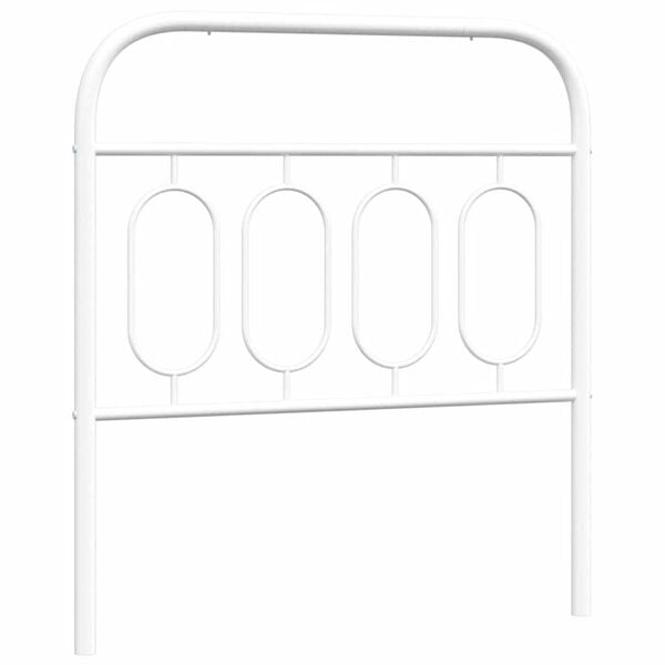 vidaXL T&ecirc;te de lit de remplacement m&eacute;tal blanc 80 cm