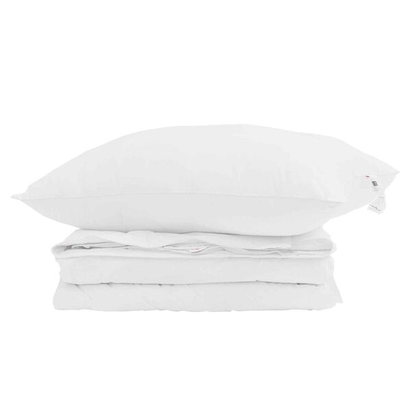 vidaXL Duvet 2-en-1 avec oreiller 2 pcs Blanc Plume de canard