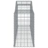 vidaXL Paniers à gabions arqués 15 pcs 300x50x80/100 cm fer galvanisé