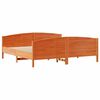 vidaXL Cadre de lit sans matelas cire marron 160x200cm bois pin massif