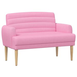 vidaXL Canap&eacute; love seat avec capitonnage en boutons Rose Tissu