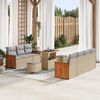 vidaXL Ensemble de canap&eacute; de jardin 10 pcs Beige et Gris clair