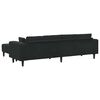 vidaXL Canap&eacute; 3 pcs Noir 250 x 188 x 76 cm Velours