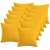 vidaXL Coussin avec oreiller HEERLEN 12 pc Jaune clair Tissu