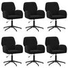 vidaXL Chaises de bureau pivotantes 6 pc 54 x 55 x 90 cm Noir Velours