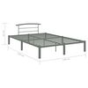 vidaXL Cadre de lit sans matelas gris m&eacute;tal 120x200 cm